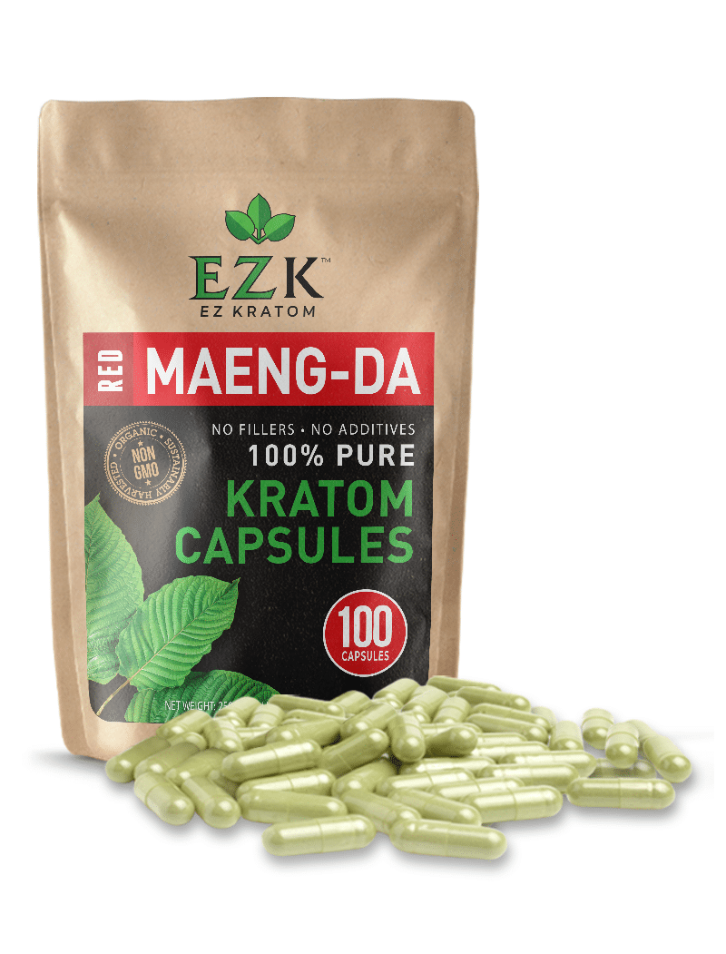 Red Maeng-Da Kratom Capsules (Size 00 or 000)