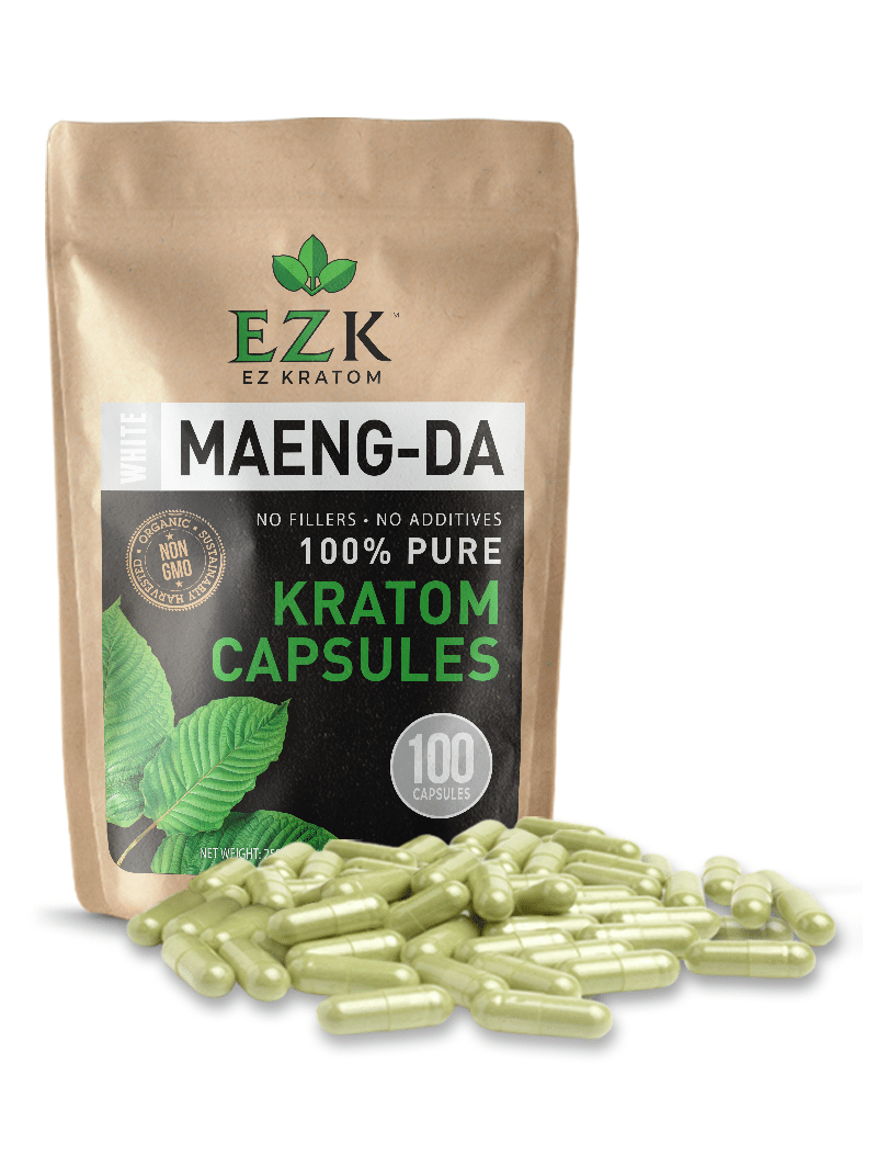 White Maeng-Da Kratom Capsules (Size 00 or 000)