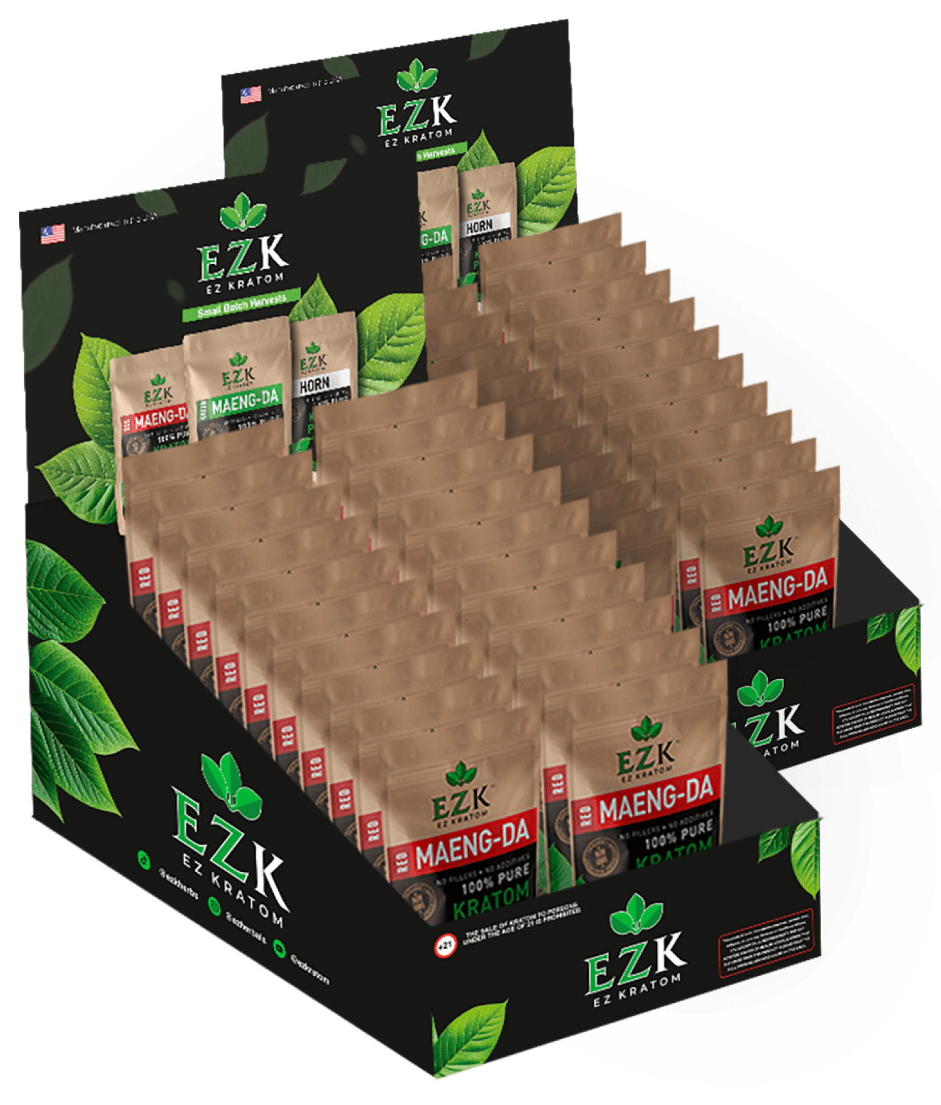 Raw Powder Display Cases (30g Bags)